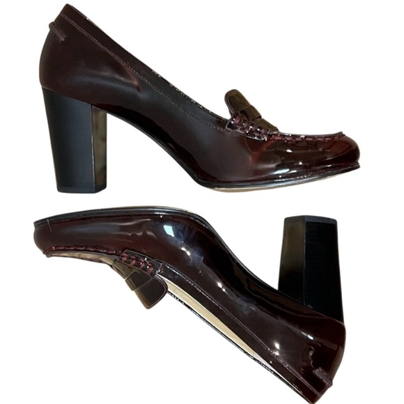 MICHAEL KORS heeled leather loafers 🩷🖤 - Picture 2 of 6